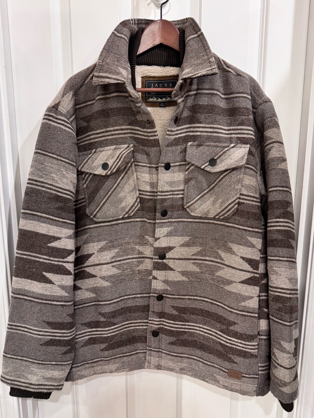 Jachs NY Men’s Brown Patterned Shacket Jacket